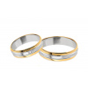 iZlato Forever Zlaté kombinované svadobné obrúčky so zirkónom, 4 až 8mm SKOB037V