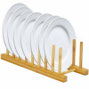 Springos Stojan na taniere a pokrievky 34x12 cm KI0154 bambus