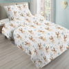 Jahu obliečky Elliot 100% polyester 240 g/m2 mikroflís motív soba biela hnedá 140x200 70x90