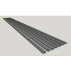 Dekoračný 3D lamelový Akustic panel 265x30x2,4cm Filc MDF Biela lamela CPL Diamantová Sivá 3D-F-DIAM-BIEL