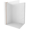 Mexen Kioto L sprchová stena Walk-in 80 x 200 cm, mliečne sklo, brúsená meď - 800-080-103-65-30