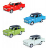 _Ostatní 1_ Auto retro Trabant kovový model zpětný chod 4 barvy v krabičce