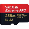 Pamäťová karta SanDisk Micro SDXC Extreme Pro 256GB UHS-I U3 (200R/140W) + adaptér (SDSQXCD-256G-GN6MA)