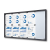 Jansen Display Interiérová vitrína 10xA4 SLIM, posuvné dveře, plechová záda, antracit (RAL7016)