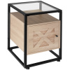 tectake 404687 nočný stolík kidderminster 40x43x60,5cm - industrial svetlé drevo, dub sonoma