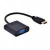 Redukcia AQ HDMI, VGA (D-SUB) + konektor audio výstup 3,5 mm Jack (samica) (xaqcva106)