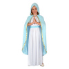 Kostým Svätá Mária (šaty, plášť s kapucňou, opasok), veľkosť 110 /120 cm