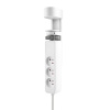 Solight 3z + USB A+C prenosné stolné zásuvky, 2m, biela, USB rýchlonabíjačka 20W PD