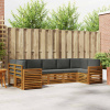Rohová sofa sada s polštářem 7 pcs Přirozená a Anthracitová 3375417