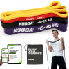 Posilňovacia guma KUDDA Power Band 4 ks, viacfarebná, odpor 2-91 kg