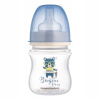 Canpol babies fľaša sa širokým hrdlom Bonjour Paris modrá 120ml