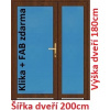 Soft Dvojkrídlové vchodové dvere plastové 3/3 sklo 200x180 cm - Akce!