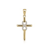 Zlatý prívesok krížik s nekonečnom so zirkónmi