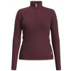 SMARTWOOL Dámske tričko W CLASSIC THERMAL MERINO BL PTTRN 1/4 ZB black cherry heather - burgundy Veľkosť: XS