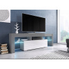 Cama Meble Tv stolík TORO 138 čierny mat/čierny vysoký lesk/čierny vysoký lesk drevo 138 cm x 41 cm x 40 cm