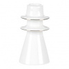 Svietnik na kónickú sviečku - porcelán, vysoký, biely