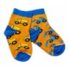 Baby Nellys Bavlnené veselé ponožky Stavebné stroje - horčicove, veľ. 17-18 cm