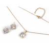 Sada náhrdelník a náušnice z nerezové oceli s broušenými kamínky Varianta: 1 crystal, Balení: 1 sada