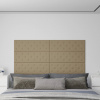 zahrada-XL Nástenné panely 12 ks kapučínové 90x30 cm umelá koža 3,24 m² 344006