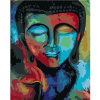Maľovanie podľa čísel – Farebný buddha a kvety, 40 × 50 cm, bez rámu a bez napnutého plátna 8596530055440