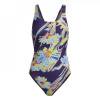 adidas Sea 3 Stripe Swimsuit Womens Drk Purple 14 (L)