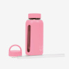 Sklenená fľaša na vodu - sytě růžová