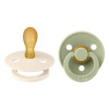 Bibs symetrické cumlíky kaučuk 2 ks Colour 6 mesiacov + Ivory/sage