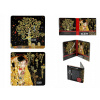 Podložka na stôl - Korková podložka, sklo 10,5 x 10,5 cm (Set 2 korkové podložky - G. Klimt (Carmani))