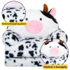 LEAN TOYS Detská rozkladacia stolička Cow, 3 úrovne, čierno-biela, 50x50 cm