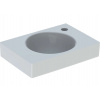 Geberit Preciosa II Umývadielko, 40x28x10 cm, otvor na batériu vpravo, bez prepadu, biela 273240000