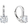 Evolution Group CZ strieborné náušnice detské so zirkónmi 11478.1 crystal