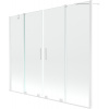Mexen Velar Duo vaňová zástena, 2-krídla, posuvná, 170 x 150 cm, transparentná, biela - 896-170-000-02-20