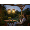 Garden Line Béžový solárny lampáš na terasu 8914 24cm