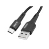 USB kábel SOMOSTEL TYP-C 3,6A RÝCHLA NABÍJAČKA 3,0 1m POWERLINE čierny SMS-BW06