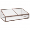 vidaXL Skleník sivý 110x58,5x39 cm jedľové drevo