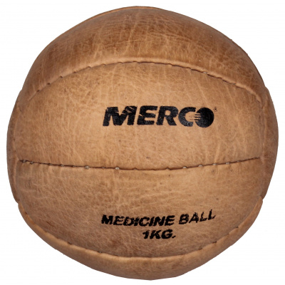 Merco lopta medicinbalová Leather pravá koža, ručne šitá hmotnosť: 3 kg