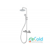 AQS SET termostatickej batérie COOLTOUCH s tyčou Tevere a kompletným príslušenstvom, hlavica Slim 200mm