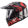LS2 MX436 PIONEER XTREME MATT BLACK RED (prilba)