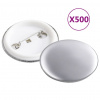 vidaXL Komponenty na výrobu odznakov 500 sád, 37 mm 30159