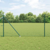 zahrada-XL Hexagonálny plot Zelený 1.4x25 m Oceľ, vidaXL Plotové stĺpiky s hrotom 13 ks Ø32 mm 160 cm Pozinkovaná oceľ 3353102