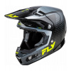 Přilba FORMULA S CARBON, FLY RACING - USA (šedá/hi-vis) M