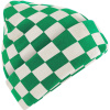 Beechfield Čepice Checkerboard B 531, pletená COT530531y8099-kelly green UNI Zelená kelly/špinavá bílá