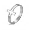 B-TOP Dámsky nerezový prsteň Krížik