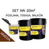 SET NA 20m2 - (45kg) 1x Tekutá dlažba ALF BL100 20 kg hnedá, Adhézny mostík ALF PR50 5kg, hladidlo
