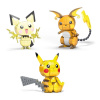Mattel Pokémon - Mega Construx - Stavebnica Wonder Builders Pikachu Evolution Trio