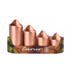Emocio adventné stupne 4ks priem.50mm Metal meď sviečky