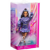 Barbie Deluxe modelka Modré šaty JFP42