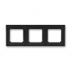 ABB LEVIT Rámeček 3901H-A05030 63 trojnásobný, pro vodorovnou i svislou montáž, onyx/kouřová černá