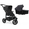 TFK Mono3 2v1 Black Combi carrycot + Seat unit Nenafukovacie kolesá (s výplňou) Hlboká vanička Premium Black