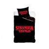 Carbotex Bavlnené obliečky 140x200 + 70x90 cm - Stranger Things Black